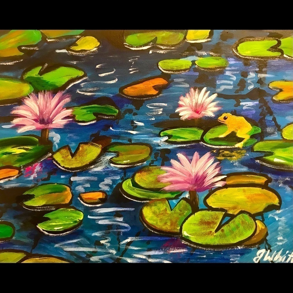 LILLY pond and the frog - Picture 1 of 1